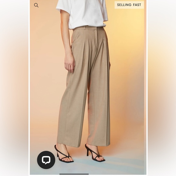 Oak and Fort STRAIGHT LEG PANT WITH PLEATS - Picture 2 of 6